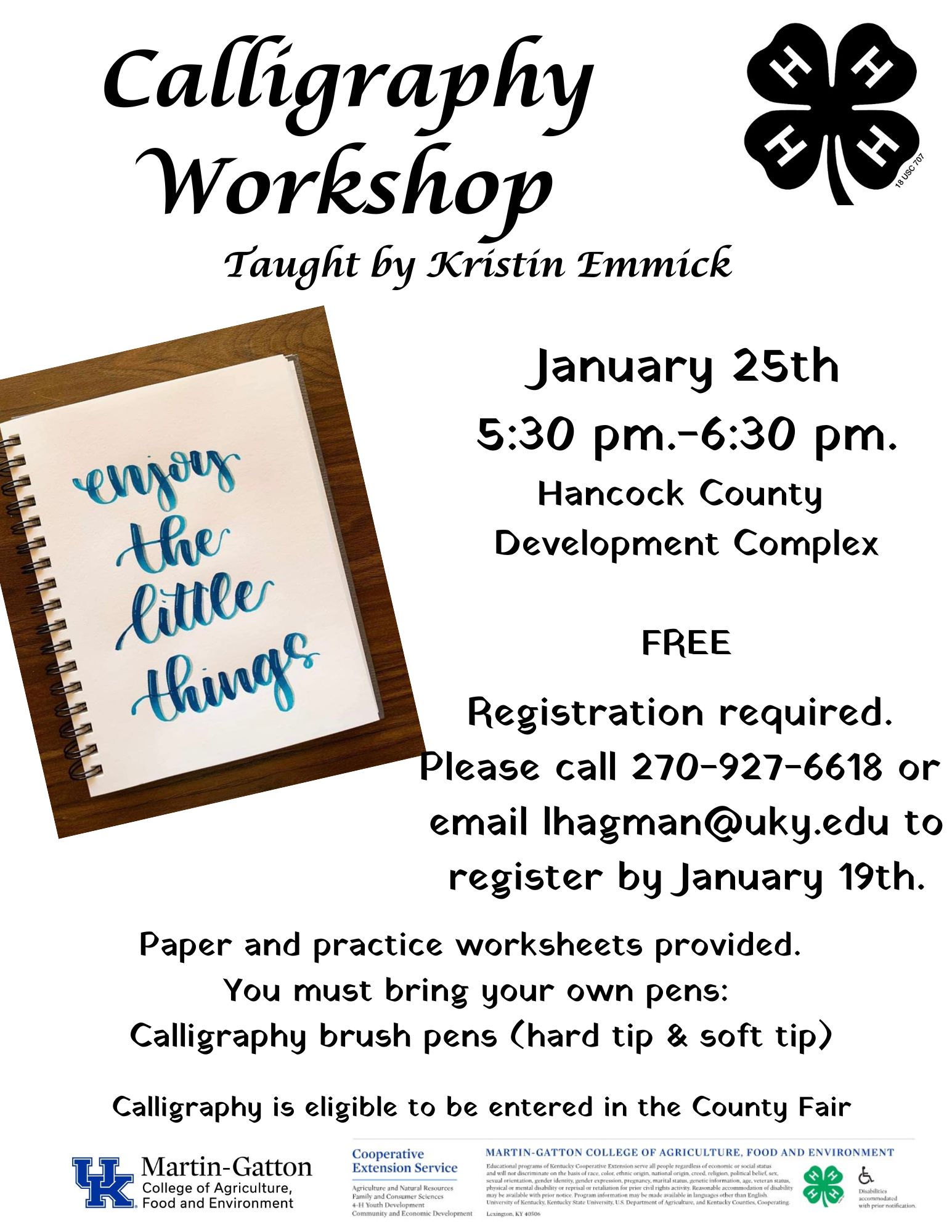 calligraphy class